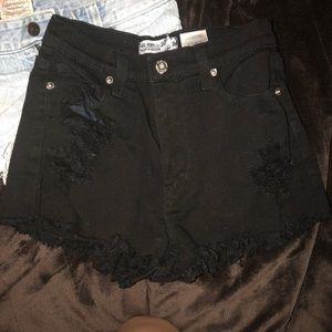 Black High Waisted Shorts
